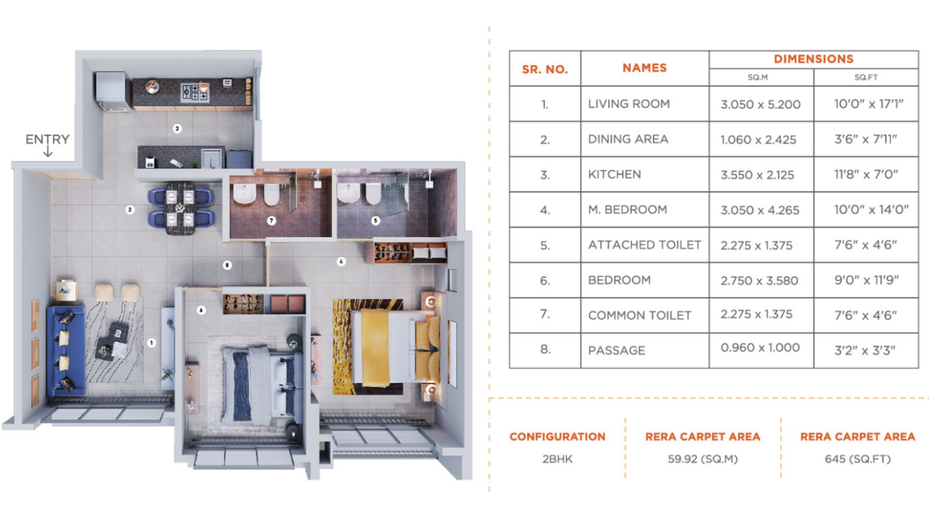 floor plan - joyville virar - flat in virar